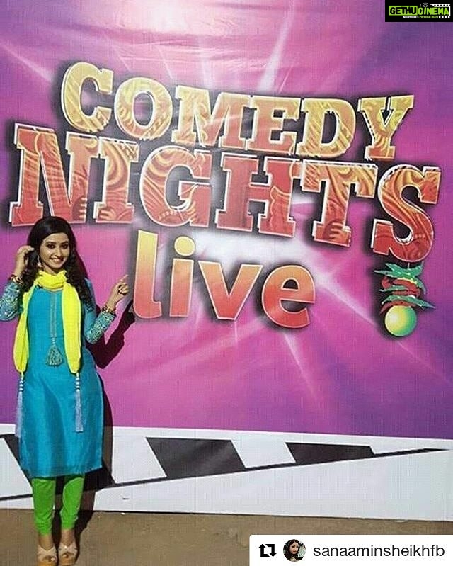 Sana Amin Sheikh Instagram - #Repost @sanaaminsheikhfb with @repostapp ・・・ Throw 🔙 #comedynightslive #sanaaijazshaikh #Aradhya #Krishnadasi