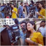 Sana Amin Sheikh Instagram - Shot Check! #BHOOTU with our DOP who is making us so nice.. Hanif Bhai.