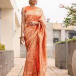 Sana Makbul Instagram – Genda Phool 🧡
Shot by @kiransaphotography
Saree @raw_mango
Jewellery @sangeetaboochra
Styled by @stylebysaachivj
Team @styledbynikinagda @sanzimehta777