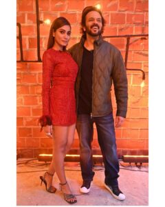 Sana Makbul Instagram - Dear Sir , @itsrohitshetty Thank you for the unlimited laughs, food, humorous talks, & mentoring all of us . All I want to say is “ Thank you Sir “ I adore you ❤️ #KKK11#thekhiladimaster#actiondirector#instagram