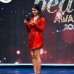 Sanjana Sarathy Instagram - Thank you @she_india thank you for having me. It was indeed a privilege 🧿 . Outfit by : @sameenasofficial 💛 Make up and hair : @abhiramisivakumar 📸 : @shadowsphotographyy . . #sheindia #shemagazine #celebratewomen #sanjanasarathy #red #positivevibes #positivity
