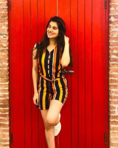 Sanjana Sarathy Instagram - Always had a thing for vibrant doors 😍
.
. 📸 : @vatsavage :) 
.
@lp_2096 @vishnupriya_ravi : this outfit 🥺 thank youuuuu! 
.
.
 #ferrari #ferrariworld #best #vacay #vacaymode #holiday #chilling #vibes ♾