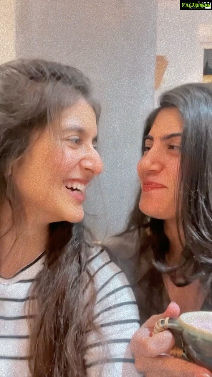 Sanjana Sarathy Instagram - Practicing my flirting skills on @krishikaanbalagan is a bad idea 🤣. My kishee boo 🥰 . . #khalidbetter #flirtingchallenge #bestfriend #loveher #spreadlove #spreadpositivity #cutie #reels #reelsinstagram