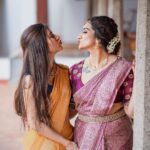 Sanjana Sarathy Instagram - My beautiful Niv got hitched a few months agooo, and my heart is SOOO full ♥️ Cannot describe in words how it feels to watch your best frienddd from childhood get marrieddd ♥️ Anyway, this the max love you get for a while! . . . 📸 : @made.in.mono . . #bestfriend #hitched #wedding #weddingphotography #love