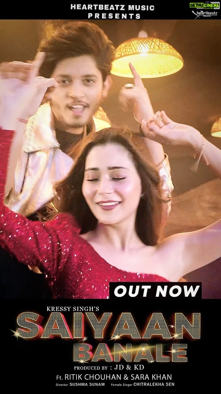 Sara Khan Instagram - Get ready to groove and sway on this season’s supercool, new party song filled with swag and style..! HeartBeatz Music presents “Saiyaan Banale” Ft. @ritikchouhan_ & @ssarakha Presented by: @heartbeatzmusiccompany Produced by: @kressysingh Directed by: @sushmadilmansunam_ Female vocals: @chitralekhasen05 Dop: @giftykangofficial DI Colorist: @onkarsinghcolorist Casting: @castingnoor Designer: @shivamkotsav Edit by: @sachingour97 #SaiyaanBanale #WeddingPartyTrack #PartySong #RitikChouhan #SaraKhan #WeddingSeasonGroove #WeddingSeason #WeddingSong #MarriageSong #LoveSong #HeartBeatzMusic #Love
