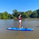 Sarah Jane Dias Instagram - every now and then, you gotta face something you're afraid of doing and say, "ah f*£& it" . #standuppaddleboarding #faceyourfears Thames Path Kew Bridge