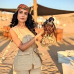 Sarah Jane Dias Instagram - a sunset like no other… . the sunset experience at @sonara_camp was like nothing i’ve ever experienced before. the service and attention to detail is exemplary and the care given to the activities curated to make the sunset even more special for the guests, is plain amazing. it is 100% MUST DO for any kind of traveller. and i think that that’s another reason why i loved it. whether you’re with family or friends, it’s just a perfect place to experience the desert sunset and to get away from the busyness of the city. . #travelreels #travelreel #traveldiaries #girlsgottatravel #travel #travelgram #instatravel #desert #desertsunset #dubaireels #desertexperience #falconry #camelride