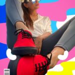 Satarupa Pyne Instagram - Loved this red hot pair from @funkfeets Shop my pair of Reddies from @wyshlist_india ‼️❤️