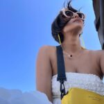 Sayani Gupta Instagram - Hair game at the back of a buggy Santorini, Greece