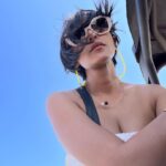 Sayani Gupta Instagram – Hair game at the back of a buggy Santorini, Greece