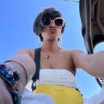 Sayani Gupta Instagram – Hair game at the back of a buggy Santorini, Greece