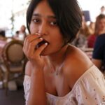 Sayani Gupta Instagram – The beautiful @zeustate took these photos of me on her camera. While we were chilling/walking/sitting in the boat. 
Somehow it feels quite special now to be photographed with a real camera as opposed to the phone. 

These photos are like her love letter to me.
Since the moment we met on a boat (randomly) in Venice, we couldn’t stop talking.
She came to Florence to stay us and we had the most beautiful time.. from carrying around her heavy bag, to getting too lost in conversations to remember to eat, to hunting for food across town, to having the most hilarious adventures to finally finding the most massive, most expensive stake of our lives. But we came out a winning team!

We said bye and tore ourselves apart.
As @eshwarlog and I went to pick our luggage at the train station, leaving little flowers for her and requesting the guy to hand it over to her when she comes, we bumped into her within a minute at the platform.

It was meant to be. We three were meant to meet. We were meant to have a Venetian, Florentine holiday together!

It amazes me on how easy it is to find people from your tribe! If your intent is strong I guess! 
Just grateful to find beautiful souls! 
💐🍀🤍🌸

#venice #florence #italia Venice, Italy