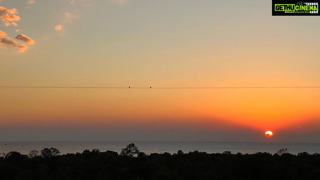 Sayani Gupta Instagram - Had to post today’s sunset. It perhaps was one of the most beautiful sunsets I have ever witnessed. It was a glorious sunny day in Bombay and the Sun melted into the ocean with birds and aeroplanes passing the frame nonchalantly. Truly grateful for this. Today. Everyday. All the inspiration we need is actually around us. Three people I love very much.. it’s their birthday today and tomorrow.. @shujaatsaudagar @kalkikanmani @vasanthigupta Sent out prayers for you🦋 Some days the universe takes a step towards you and let’s you know It’s listening. 🌊🌻