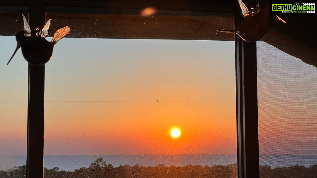 Sayani Gupta Instagram - Had to post today’s sunset. It perhaps was one of the most beautiful sunsets I have ever witnessed. It was a glorious sunny day in Bombay and the Sun melted into the ocean with birds and aeroplanes passing the frame nonchalantly. Truly grateful for this. Today. Everyday. All the inspiration we need is actually around us. Three people I love very much.. it’s their birthday today and tomorrow.. @shujaatsaudagar @kalkikanmani @vasanthigupta Sent out prayers for you🦋 Some days the universe takes a step towards you and let’s you know It’s listening. 🌊🌻