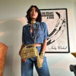 Sayani Gupta Instagram - 👖all the way! @shreejarajgopal @eshwarlog @paloshell @dhwanii.jain Outfit @freakinsindia Jewellery @shopeurumme Bag @bijitcrochet
