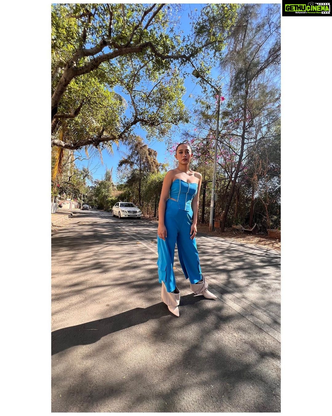 Sayani Gupta Instagram - Cool as ever @sayanigupta Wearing @_otherlabel Glam @eshwarlog Hair @paloshell Style assistant @dhwanii.jain . . . #sayanigupta #style #ootd #celebstyle #fashion #lookoftheday #new #blue #corset #styleinspo #love