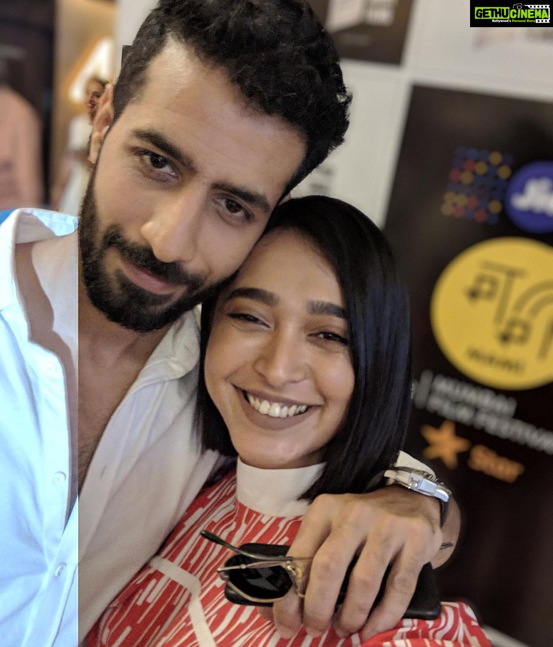 Sayani Gupta Instagram - If you have seen #Farzi you can’t forget this guy! Right? Bhuvan and I met on our first day of the FTII selection workshop.. in 2008. Once you saw Bhuvan, you couldn’t forget him.. so we became friendly. Mostly making fun of each other during the meagre breaks between 50 rounds of acting exercises each day, all day, for 4 days. We both got through. We became friends. Still making fun of each other. He was one of the best in CLOWNING class. Had a natural goofy funny bone in him. I remember a workshop in acting class, with both of us.. in bed, in the scene.. as the class of 20 along with the teacher watched the scene play out.. Bhuvan (with his ingenious choices) thought it would be completely ok, without anyone noticing, to take glycerine in his eyes to cry in the middle of the scene. I, along with everyone in the room couldn’t believe what just happened. We laughed for months. That’s the beauty of acting school that you can do shit & you laugh & learn from it. Bhuvan for one remembers everyone’s exercises with the minutest details. We all.. learnt, laughed, cried, fought, had magical experiences, heartbreaks all together.. like you do in acting/film/art schools. But you also create a bond that surpasses time. Cause during this time, we also realised our love for the craft and the hunger to touch a few moments of Truth through the work we hope to do. I have been waiting for Farzi.. for him. And I expected him to do a good job. But last night when I saw the whole show, I came out engulfed by Firoz. He was so wholesome, and for me the Soul of the show. I thought Bhuvan ate the opportunity thrown at him, he grabbed it, worked bloody hard and came out there and knocked it out of the park! I am ecstatic for him cause this would open numerous doors for him🤞.. but also.. that hunger that binds us all in a way.. is simmering up and he is raring to go! That’s the journey I am proud of.. for him.. for us. And honestly there’s no greater joy than seeing your own people smash it! When one of us wins, we all win. So here’s to all actors who have come before us, paved the way, made it a little easier.. and those who will come after us! ❤️💪🦋🍀 @bhuvanarora27 💫