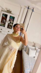 Sayani Gupta Instagram - Saree collection continues as does the obsession of white sarees! #whitegold #foreverfavourite ⚜️🤍⚜️