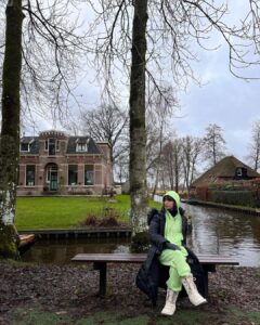 Sayani Gupta Instagram - The prettiest village in the world.. they said. Well, it was even more perfect. #giethoorn is just 💚🐑🐏 #zaanseschans 🦢💛 Giethoorn Village Netherlands