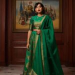 Sayani Gupta Instagram - A Green Wedding 💚 Self Styled and made up with air dried hair 😅 In @payalkhandwala lehanga & jewellery Thank you @elevate_promotions @dhwanii.jain @shreejarajgopal for all the help! 📸 @deepak_guptap_photography