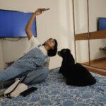 Sayani Gupta Instagram - #laila 16 (112 in dog years) Oldest member of our family! Still quite the babe! @ahir4593 🖤🤍