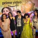 Sayani Gupta Instagram - Last night’s moods! @4moreshotspls premier/launch night! 21.10.22 Part 1 With the partners in shots! @maanvigagroo @banij @iamkirtikulhari @_prat @joyeetacruises
