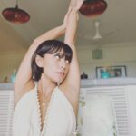 Sayani Gupta Instagram - @4moreshotspls Promotions Day Zoom Loved what @sitalmakeup did with the face! Keeping it bare with a fun eye! @paloshell added to the ease. I wore my Greek Dress and fishy necklace! And the light through the most parts of the interviews was insane! Had no photographer. But by the time I took these light was gone. It had only been 7 hours of talking!