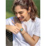 Sharmin Segal Instagram - The Iconic Link Emerald by @danielwellington truly stands out in my #OOTD. This green dial is launched in India for the first time and is surely a must have from their collection. Explore their website for this watch or other accessories and while you shop use my code DWSHARMIN to get a 15% off. #DanielWellington #IconicLinkEmerald 📸: @jmelers