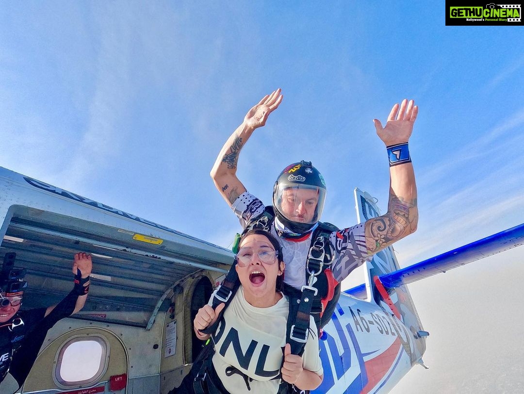 Sheen Dass Instagram - Flying … This time .. out of the plane . 😨😁❤️… . Took a 13,000 ft sky dive in Dubai .. . #skydive #sports #adrenaline #tranquil Skydive Dubai