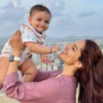 Shikha Singh Instagram - Up above the world so high, like a diamond in the sky 🌌 ❤️ Both mommy & baby wearing @lovemessymunchkins ❤️
