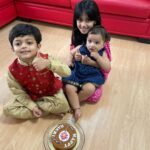 Shikha Singh Instagram - Festivals are a completely different celebration with you around @alaynasinghshah. It’s lot more fun! Happy Rakshabandhan from us to you all ❤️😇🥰🙏