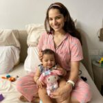Shikha Singh Instagram - My doll with her doll “Pan” #growinguptoofast