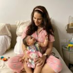 Shikha Singh Instagram - My doll with her doll “Pan” #growinguptoofast