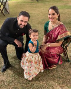 Shikha Singh Instagram - And @lasya.pamidi & @virensibal are hitched for life ❤️ 

Al’s outfit by @chopuco 🥰