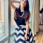 Shivaleeka Oberoi Instagram - Black & white person living in a colourful world. 🐯🌪🦚 Stylist : @khyatibusa Style team : @vinisha_de_souza Hair & Makeup: @nehaseehra Asstd: @makeupbyishakothari Outfit : @ranbirmukherjeeofficial Ring : @curiocottage Earrings and set: @aulerthofficial x @suneetvarmaofficial #KhudaHaafizChapter2 #Nargis #Promotions #Ootd