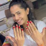 Shobha Shetty Instagram - Nail Extensions done to Actress Shobha Setty Garu. For Bridal Makeup Booking, Saloon Services and admission into different courses reach us on 7799825558. Our Academy is Accredited by the International Department of Aesthetic and Cosmetology International Educational Board UK & Educational Board of Vocational Training and Research. Courses Available with us:- Advance Beauty Therapy Course Advance Hair Dresser Course Professional Makeup Artist Course Hair Styling Course Professional Saree Drapist Course Nail Extensions course Hair Extensions Course Eye Lash Extension Course. Chemical Peels Course Medi Facial course Semi Permanent Makeup Course BB glow course For Admission into any course reach us on 7799825558 or 7799835558 We are located at Kphb Road No 2 & Kondapur X roads Hyderabad Telangana #makeupcourses #beautytraining #hairtraining #nailextensionclass #nailextensionclass #lashextensions #aesthatic #aesthetictreatments #hairextensionworkshop #hairextensions #eyelashextensions #eyelashextension #instagram #insta #beautytrainingcourses #telugutips #telugu #tipstelugu #beautytipstelugu #acrylicnails #acrylicnailextensions #hairstyles #hairstyleclass #instafashion #instaviralvideo