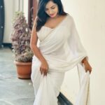 Shobha Shetty Instagram - 🤍🤍 . . . Saree @blessed_designer_studio