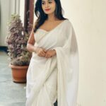 Shobha Shetty Instagram - 🤍🤍 . . . Saree @blessed_designer_studio