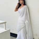 Shobha Shetty Instagram - 🤍🤍 . . . Saree @blessed_designer_studio