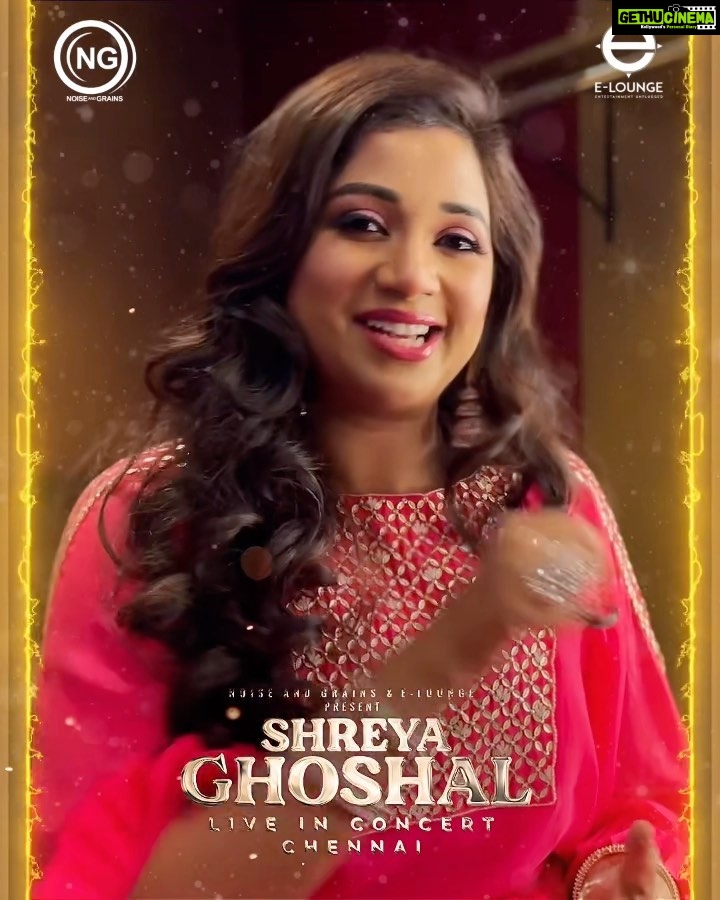 Shreya Ghoshal Instagram - Chennai Makkale, Let the count down begin.. Just a month away for my concert for you all with your favourite songs 🤩 Go book you tickets now 🎟 Link In BIO @NoiseandGrains @eloungeindia @Gangmedia_offl #shreyaghoshal #SGLiveInChennai #20yearsofSG
