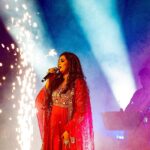 Shreya Ghoshal Instagram - Season’s greetings you all♥️🌺♥️ Outfit: @surbhivshah Jewellery: @azotiique Stylist: @stylebysaachivj Asst.: @styledbynikinagda @nehha_o