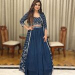 Shreya Ghoshal Instagram - 🦋 in the blue city of Jodhpur. Outfit: @rckc.aurum Jewellery: @sangeetaboochra Stylist: @stylebysaachivj Team: @sanzimehta777 @styledbynikinagda @stylebyniti