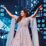Shreya Ghoshal Instagram - Mumbai moments. Outfit: @shlokdesign Jewellery: @azotiique Stylist: @stylebysaachivj Team: @sanzimehta777 @styledbynikinagda @stylebyniti Hair @maggie_hairstylists1989