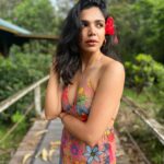 Shriya Pilgaonkar Instagram - Forest gypsy 🌺 @guaparesortwear Bilit Adventure Lodge, Kinabatangan River