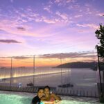 Shriya Pilgaonkar Instagram - The sky today is a watercolour painting 😍 👙@flirtatious_india #KotaKinabalu #Pool #Summertime #Sunset #magichour #Sky #colours Hyatt Centric Kota Kinabalu