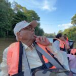Shriya Pilgaonkar Instagram - It was my Ajoba’s childhood dream to see the world . This year at the age of 84, he completed 100 countries . Aai & I surprised him by turning up in the middle of a rainforest to join his century celebration 😊 He has been an inspiration not just to me , but to so many of those who have had the pleasure of being in his company and have heard his stories . Somebody who seeks to live life to the fullest and finds joy in everyday conversation , nature , art , music . Cheers to my favourite travel buddy & the best storyteller 💚🍻Your adventures have only just begun..🧿♥️🙏🏼👏🏼 तुम जियो हज़ारों साल ये मेरी है आरज़ू…