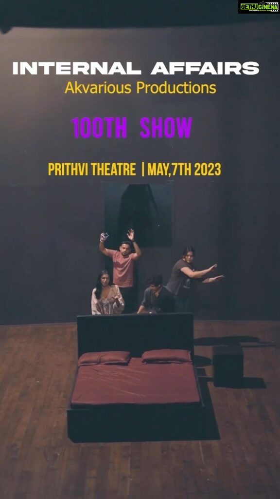 Shriya Pilgaonkar Instagram - Behind the scenes of our special 100th show of ‘ Internal Affairs ‘ at @prithvitheatre ! Thank you to the wonderful audience for all the love ♥️ @akvariouslive @akvarious @adhaarnotacard @shikhatalsania @hussain.dalal @priyanshupainyuli #InternalAffairs #Theatre #PrithviTheatre #Nataklife #Akvarious #Housefull Reel @ikshitpatel & @ameyakondvilkar
