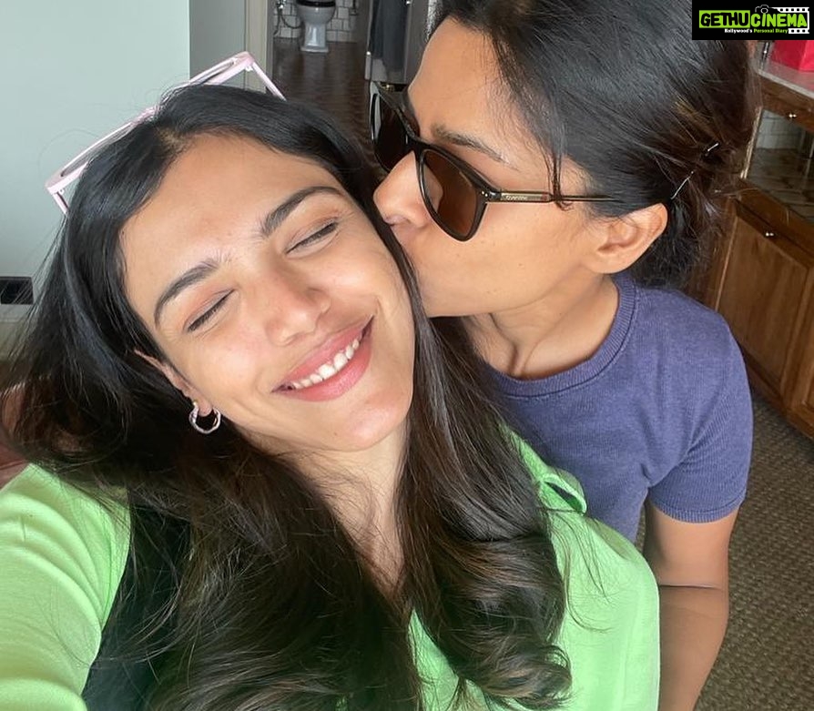 Shriya Pilgaonkar Instagram - Guilty of being low key obsessed with each other . Happy birthday my partner in crime and court . Our bond as Kashaf and Vandu was priceless and it’s so rare to have that spill over into our real lives too . I love you . I hope you’re writing a song and surrounding yourself with puppies . Jack and I love you . Happy birthday . Go be sexy and stupid . Okay bye . @isugandha 🫶🏼🎈