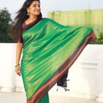 Shruthi Raj Instagram - 𝗦𝗔𝗥𝗘𝗘 @varshini_online_boutique 💚💚💚