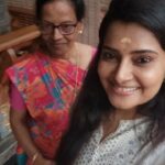 Shruthi Raj Instagram - FIRST REELS WITH AMMA❤️❤️❤️SHE IS TOO SHY TO EVEN POSE FOR A PIC...FINALLY MADE HER TO DO A REEL WITH ME🥰🥰🥰